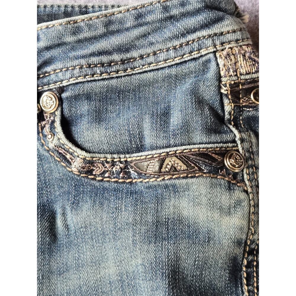 Grace In L.A. Women's Jeans Embellished Stretch Size 28 Low Rise Measures 30x30 - Picture 6 of 16